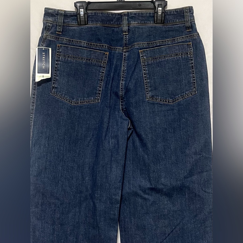 NWT Jones New York High Rise Salsbury 2 Wide Leg Patch Pocket Jeans Winter Boho - Picture 7 of 15